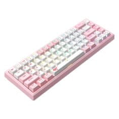 Havit Havit KB874L RGB mehanska igralna tipkovnica (roza in bela) (QWERTY)