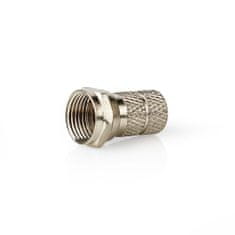 Nedis F-konektor | Naravnost | Moški | Ponikljano | 75 ohmov | Twist-On | Premer vhodnega kabla: 5,5 mm | Cinkova zlitina | Srebro | 5 kosov | Škatla 