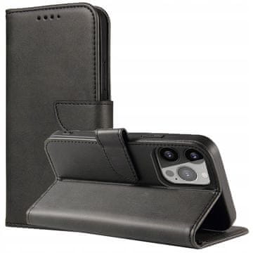 HURTEL Magnetni ovitek s preklopnim stojalom za Huawei Mate 50 Pro, črne barve