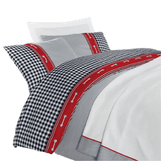 Issimo Ekskluzivna Posteljnina iz bombažnega satena BLUE CHECK 200x220 / 50x70(4)