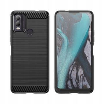 1 to 3 Hurtel Carbon Ovitek Za Nokia C22 Silikon Z Zaščito Pred Udarci