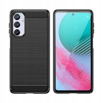 HURTEL Fleksibilen ovitek z vzorcem karbona za Samsung Galaxy M54 - črn