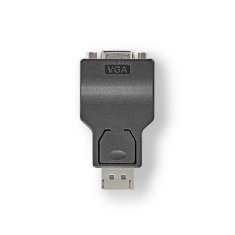 Nedis Adapter DisplayPort | DisplayPort moški | VGA ženski 15p | 1080p | Ponikljano | Naravnost | Okrogla | ABS | ABS | Črna | Škatla 