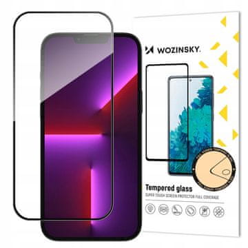 WOZINSKY Zaščitno steklo Full Glue za iPhone 15 Plus z okvirjem, primerno za vse starosti - črno