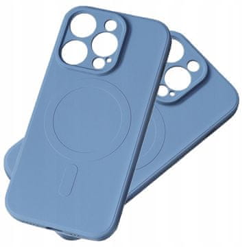 HURTEL Silikonski ovitek za iPhone 15 Plus, združljiv z MagSafe - temno moder