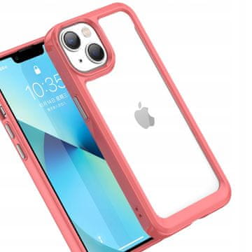 HURTEL Ovitek Outer Space za iPhone 14, trdi ovitek z gel okvirjem, rdeč