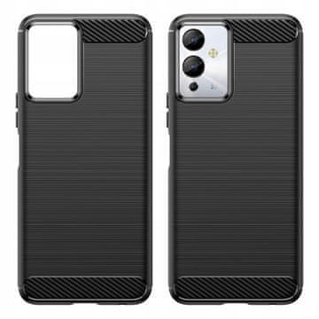 HURTEL Ovitek Carbon Case za Infinix Note 12i, fleksibilen silikonski karbonski ovitek, črne barve