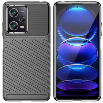 HURTEL Ovitek Thunder Case za Xiaomi Redmi Note 12 Pro+ silikonski oklepni ovitek črne barve