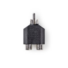 Nedis adapter za globokotonec | RCA moški | 2x RCA ženski | Ponikljano | Naravnost | ABS | Črna | 1 kos | Škatla 