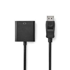 Nedis Adapter Displayport | DisplayPort moški | DVI-D 24+1-pin ženski | 1080p | Ponikljano | Naravnost | 0,20 m | Okrogla | PVC | ABS | Črna | Škatla 