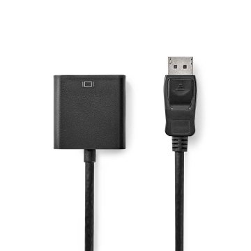 Nedis Adapter Displayport | DisplayPort moški | DVI-D 24+1-pin ženski | 1080p | Ponikljano | Naravnost | 0,20 m | Okrogla | PVC | ABS | Črna | Škatla
