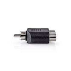Nedis adapter za globokotonec | RCA moški | 2x RCA ženski | Ponikljano | Naravnost | ABS | Črna | 1 kos | Škatla 