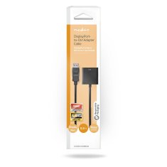 Nedis Adapter Displayport | DisplayPort moški | DVI-D 24+1-pin ženski | 1080p | Ponikljano | Naravnost | 0,20 m | Okrogla | PVC | ABS | Črna | Škatla 
