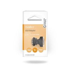 Nedis VGA adapter | VGA moški | DVI-I 24+5-pin ženski | Ponikljano | Naravnost | ABS / kovina | Črna | pretisni omot 