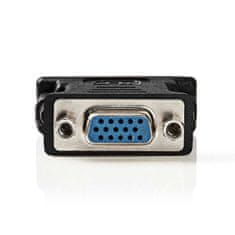 Nedis DVI adapter | DVI-I 24+5-polni moški | VGA ženski 15p | Ponikljano | Naravnost | PVC | Črna | Škatla 