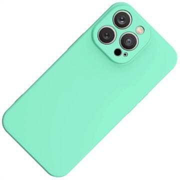 HURTEL Silikonski ovitek za Samsung Galaxy A14 5G / Galaxy A14 silikonski ovitek mint zelene barve