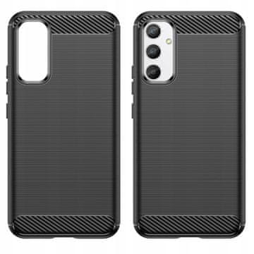 HURTEL Silikonski karbonski ovitek za Realme 10 Pro, črne barve, iz prožnega karbonskega silikona