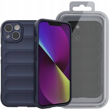 HURTEL Ovitek Magic Shield za iPhone 14 Plus, prožen, oklepljen, temno moder