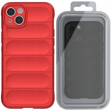 HURTEL Ovitek Magic Shield za iPhone 14 Plus, prožen, oklepljen, rdeč