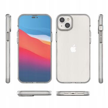 HURTEL Silikonski ovitek za iPhone 14 Plus z okvirjem, svetlo roza
