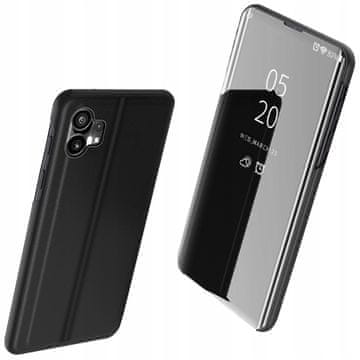 HURTEL Ovitek Clear View Nothing Phone 1 Flip Cover črne barve