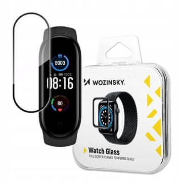 WOZINSKY Watch Glass hibridno steklo za Xiaomi Mi Band 5 črne barve
