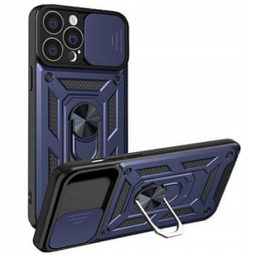 HURTEL Ovitek Hybrid Armor Camshield za iPhone 13 Pro Max z zaščito kamere, moder