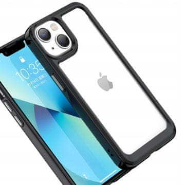 HURTEL Ovitek Outer Space za iPhone 14 Plus, trdi ovitek z gel okvirjem, črne barve