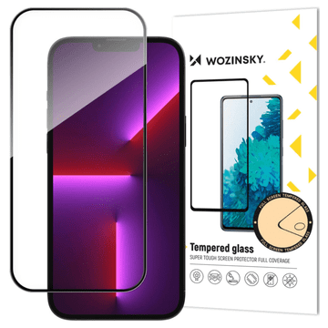 WOZINSKY Wozinsky Super Durable Full Glue kaljeno steklo zaščitno folijo za zaslon z okvirjem, primerno za iPhone 14 Pro, črne barve