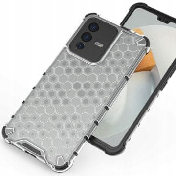 HURTEL Ovitek Honeycat Armor z gel okvirjem za Vivo V23 5G, prozoren
