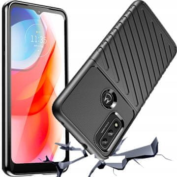 HURTEL Fleksibilen oklepni ovitek Thunder Case za Motorola Moto G Play 2022, črne barve