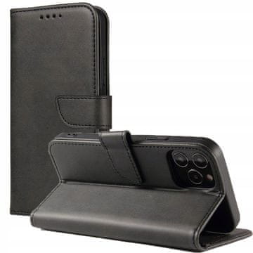 HURTEL Elegantni ovitek Magnet Case z zavihkom in stojalom za Honor Magic3 črne barve
