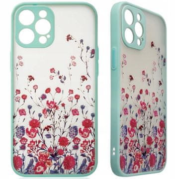 HURTEL Dizajnerski ovitek za iPhone 12 Pro Max z zelenimi rožami
