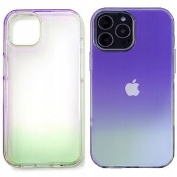 HURTEL Ovitek Aurora za iPhone 13 Pro Max, mavrični gel ovitek, vijoličen
