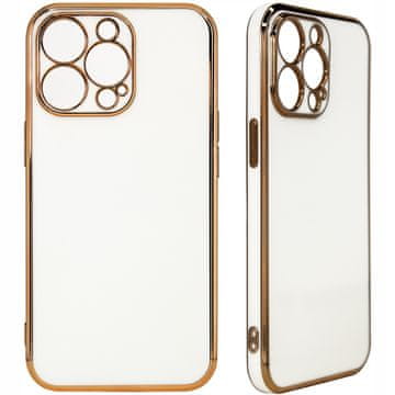 HURTEL Ovitek Lightning Color za Xiaomi Redmi Note 11 gel ovitek z zlatim okvirjem bel
