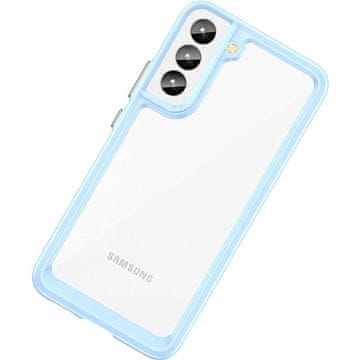 HURTEL Ovitek Outer Space za Samsung Galaxy S22+ (S22 Plus) trdi ovitek z gel okvirjem modre barve