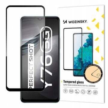 WOZINSKY Wozinsky Super Durable Full Glue kaljeno steklo zaščitno folijo za zaslon z okvirjem, primerno za Vivo Y76 5G / Y76s / Y74s, črno