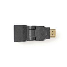 Nedis Adapter HDMI | Priključek HDMI | HDMI ženski | Pozlačeno | Twist | ABS | Črna | 1 kos | ovojnica 