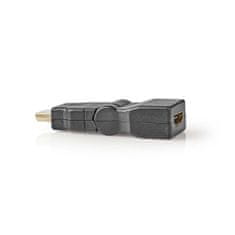 Nedis Adapter HDMI | Priključek HDMI | HDMI ženski | Pozlačeno | Twist | ABS | Črna | 1 kos | ovojnica 