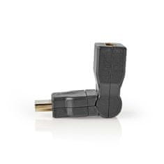 Nedis Adapter HDMI | Priključek HDMI | HDMI ženski | Pozlačeno | Twist | ABS | Črna | 1 kos | ovojnica 