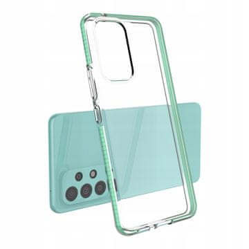HURTEL Gel ovitek Spring Case z barvnim okvirjem za Samsung Galaxy A73 črne barve