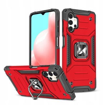 WOZINSKY Ovitek Wozinsky Ring Armor Hybrid + magnetno držalo za Samsung Galaxy A73 rdeče barve
