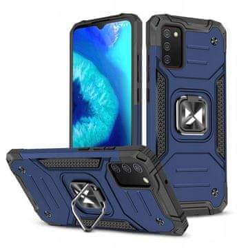 WOZINSKY Ovitek Wozinsky Ring Armor Hybrid + magnetno držalo za Samsung Galaxy A03s moder