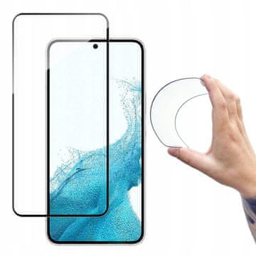 WOZINSKY Full Cover Flexi Nano kaljeno steklo z okvirjem za Samsung Galaxy S22+ (S22 Plus) prozorno