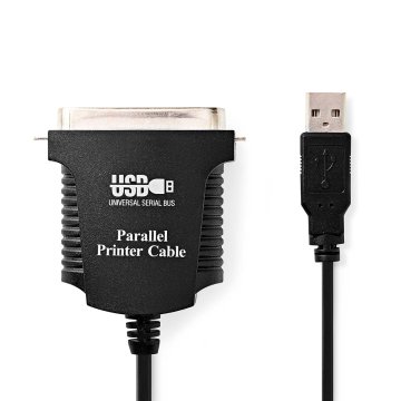 Nedis Vzporedni kabel | USB-A moški | Centronics 36-polni moški | Ponikljano | 2,00 m | Okrogla | PVC | ovojnica