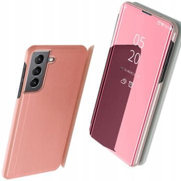 HURTEL Ovitek Clear View za Samsung Galaxy S22+ (S22 Plus) roza