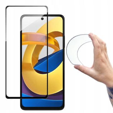 WOZINSKY kaljeno steklo s polnim okvirjem in nano zaščitno folijo za Xiaomi Redmi Note 11T 5G / Redmi Note 11S 5G / Poco M4 Pro 5G, prozorno