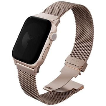 UNIQ Pašček za Apple Watch 49 mm UNIQ Dante Pro iz nerjavečega jekla, roza