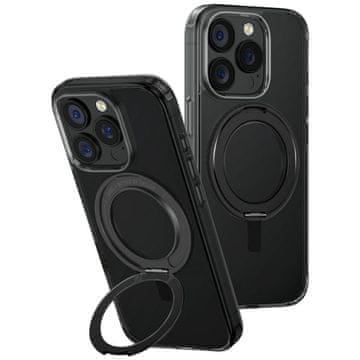 UNIQ UNIQ Swivix 360-stopinjski vrtljiv ovitek s stojalom za iPhone 16 Pro črne barve