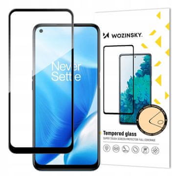 WOZINSKY Wozinsky Super Durable Full Glue kaljeno steklo zaščitno folijo za zaslon z okvirjem, primerno za OnePlus Nord N200 5G, črno